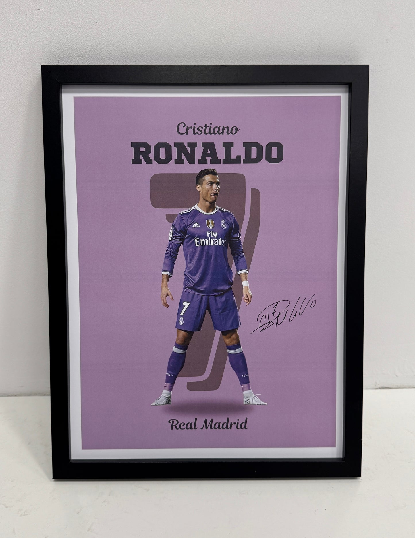 Cristiano Ronaldo - pink kit poster
