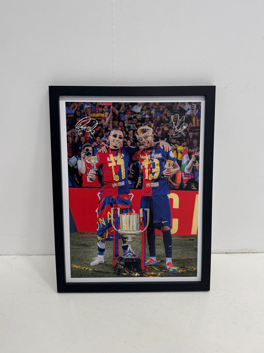 Yamal & Raphinha trophie poster