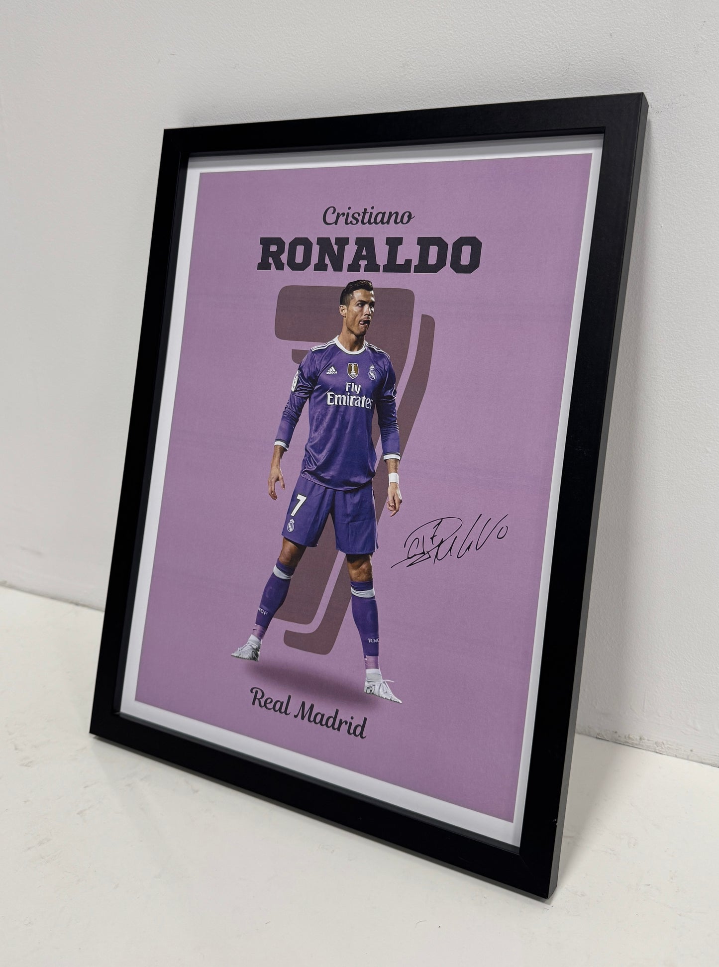 Cristiano Ronaldo - pink kit poster